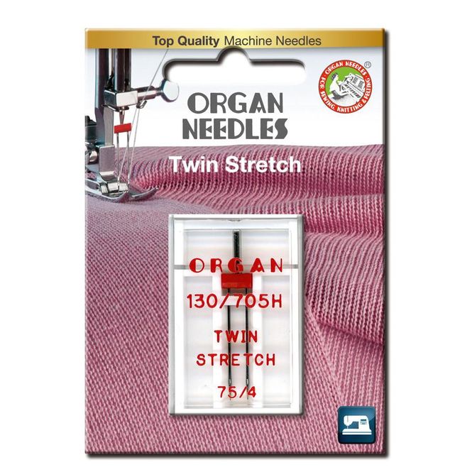 Hovedbilde Organ tvillingnål stretch, 4mm, 75