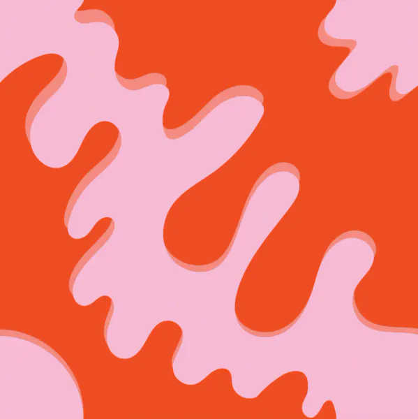 Hovedbilde Drypp Denimstoff, rødoransje