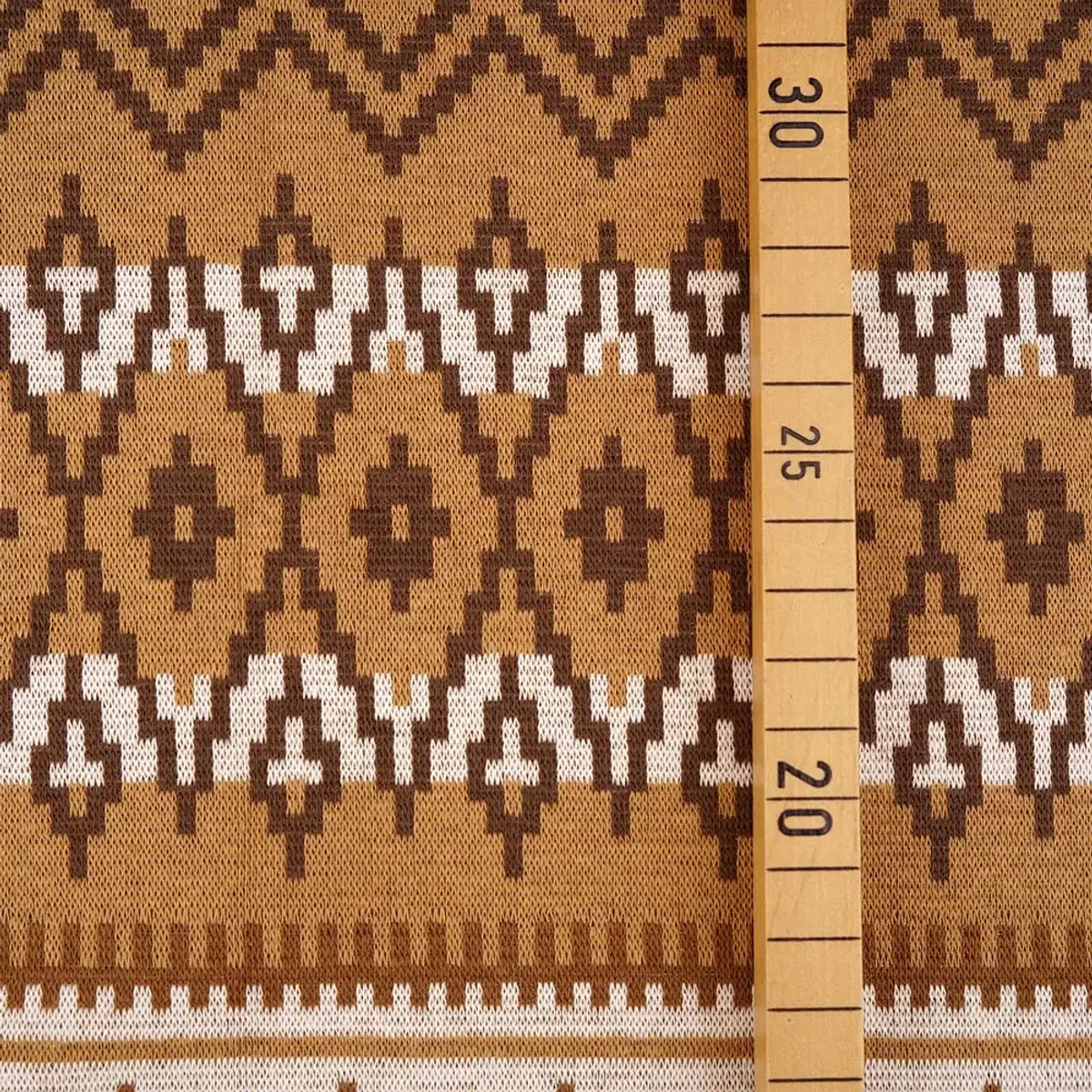 RAPPORT! Økologisk bomullsjacquard, Cosy Winter brun