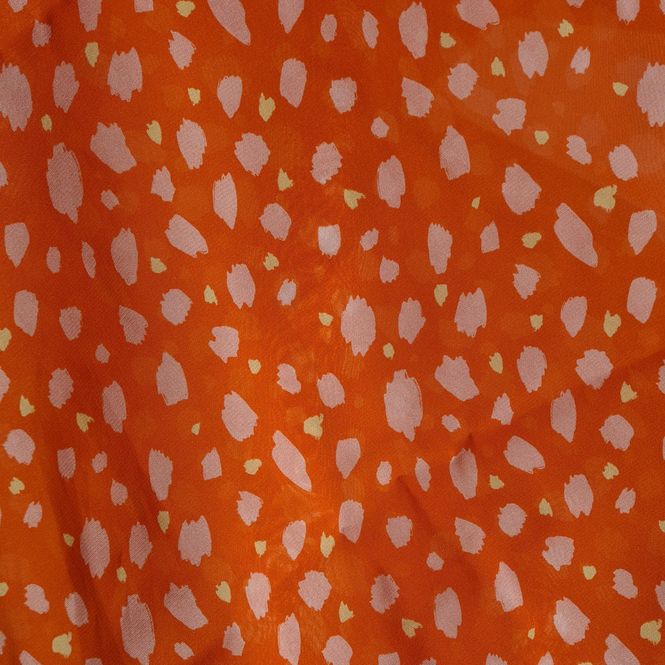 Hovedbilde NYHET! Viskose georgette, dots rød