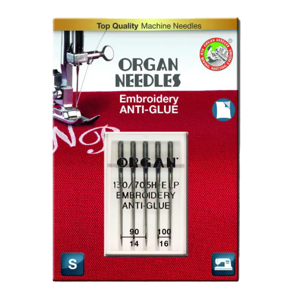 Hovedbilde Organ broderinål ANTI-GLUE 5stk. str.90-100