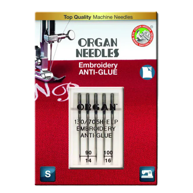 Hovedbilde Organ broderinål ANTI-GLUE 5stk. str.90-100