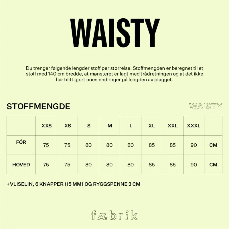 Fæbrik, Waisty