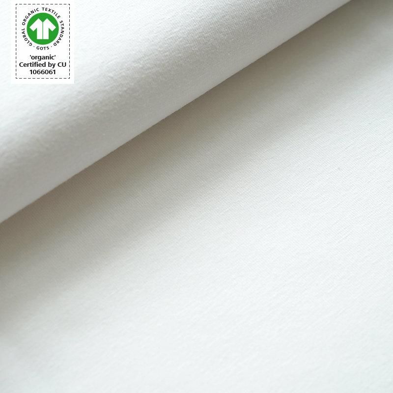Økologisk jersey 100% bomull, offwhite