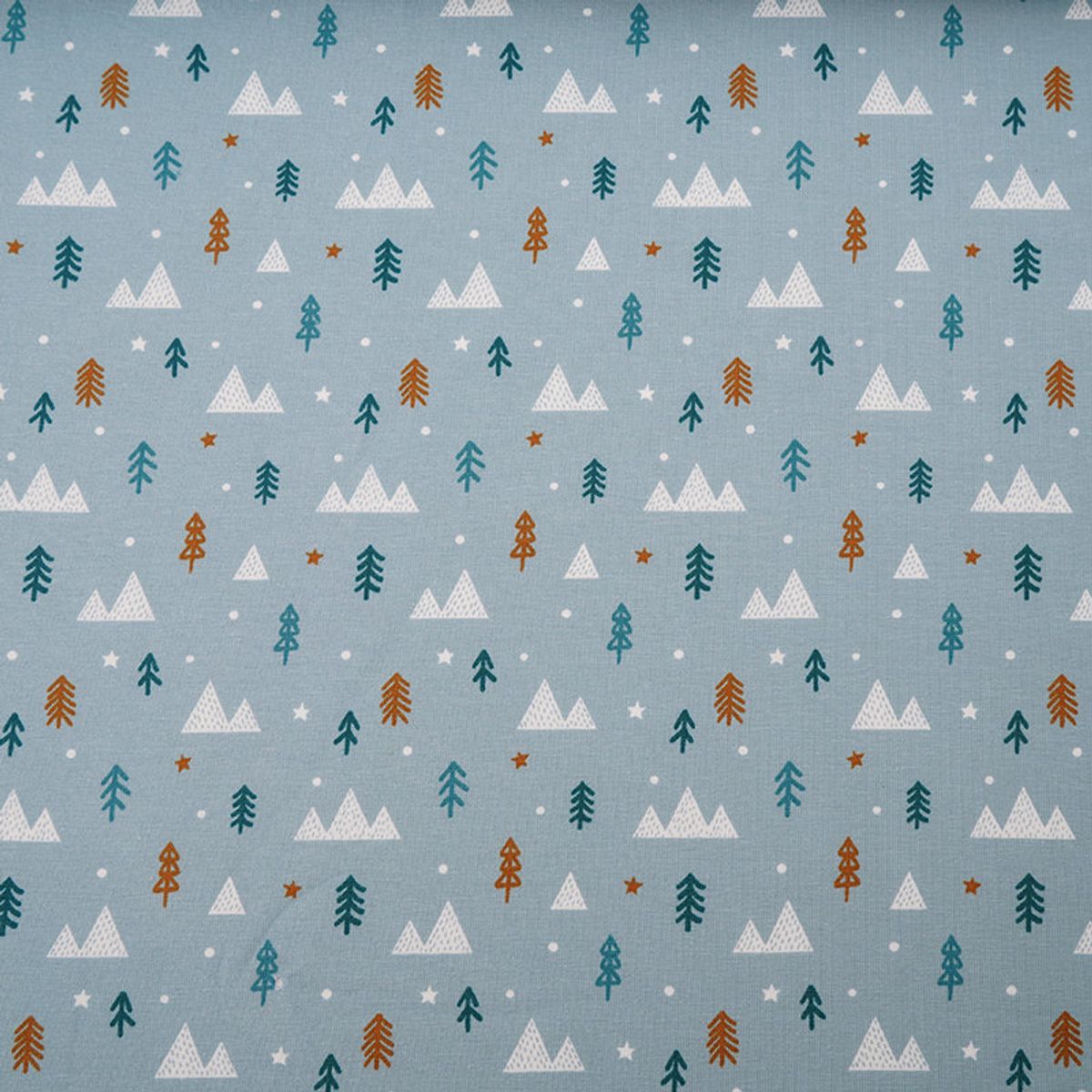 Økologisk bomulljersey, vinterskog isbre